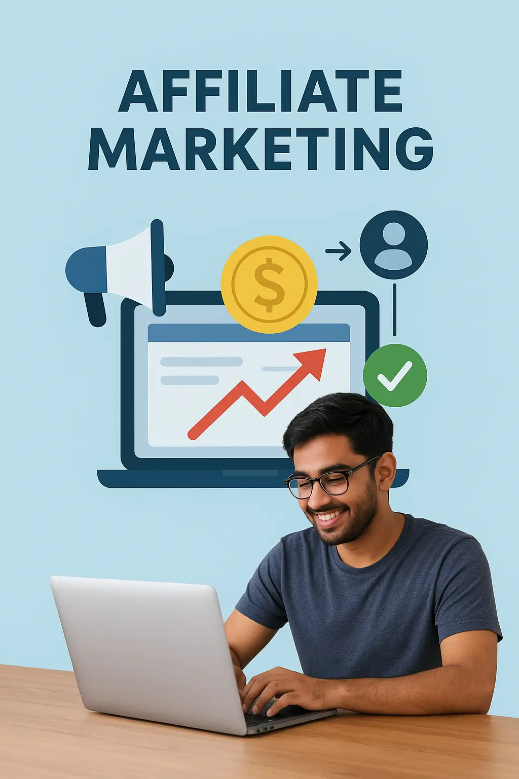 Content creation illustration: video, social, income icons - how to make money online