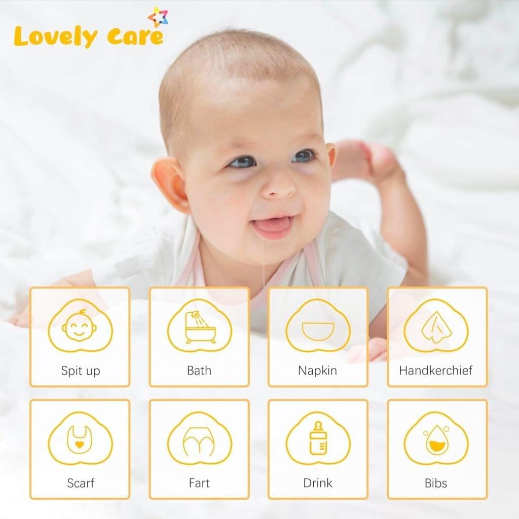 12 pack muslin burp cloths 100 cotton muslin cloth 5 12 Pack Muslin Burp Cloths 100% Cotton Muslin Cloths Large 20''x10'' Extra Soft and Absorbent Baby Burping Cloth - White